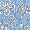 RANDOM FLORAL -SKY BLUE (We Manufacture Hawaiian Style Covers for Sofas)